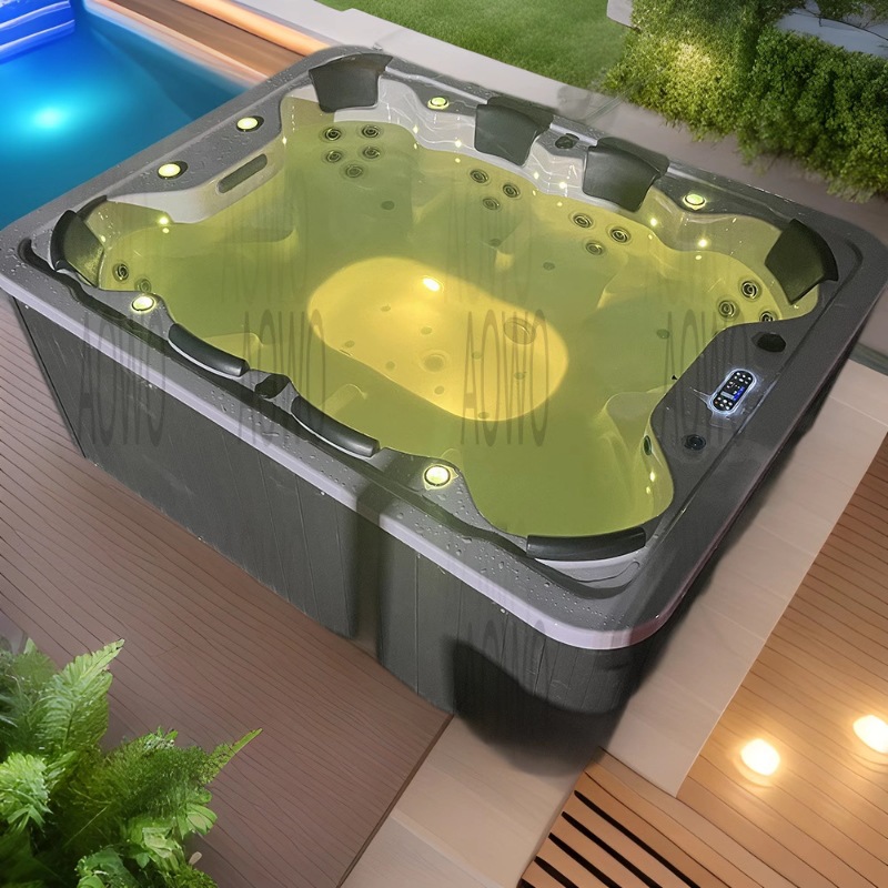 bañera de masaje acrílica al aire libre 8 personas spa inteligente termostático spa piscina de hidromasaje jacuzz