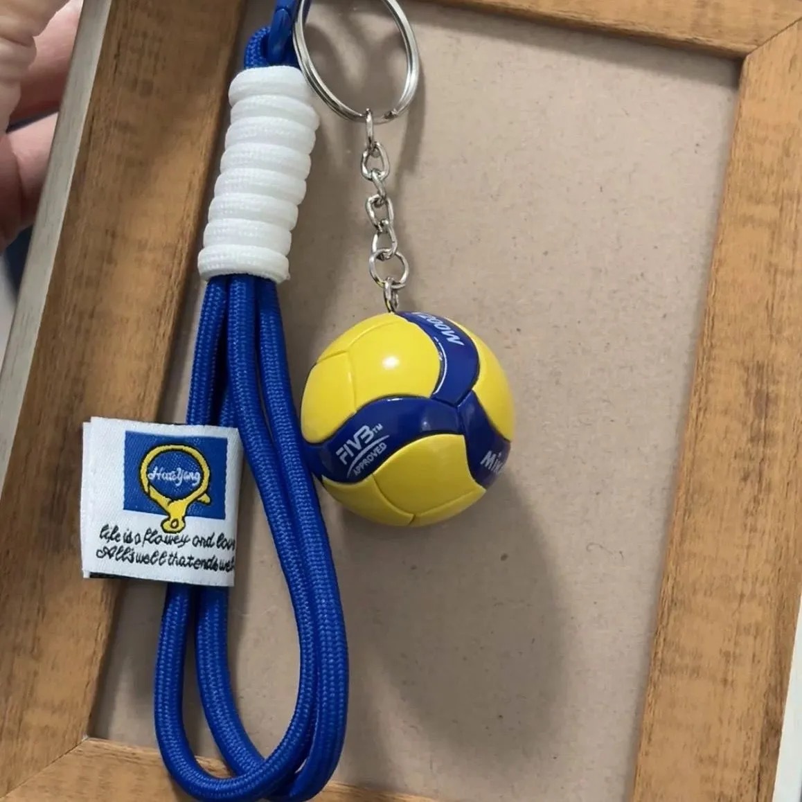 Keychain original de voleibol bolso creativo colgantes chinos mujeres y hombres mikasa fila mini recuerdos premios concurso