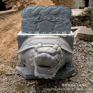 加工定制 青石雕刻寺庙功德碑 拓碑 王八驼石碑 厂家供应石龟驼碑