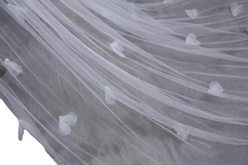 2020 new bridal wedding dress wedding veil Korean style super fairy long tail petal flower veil manufacturer supply