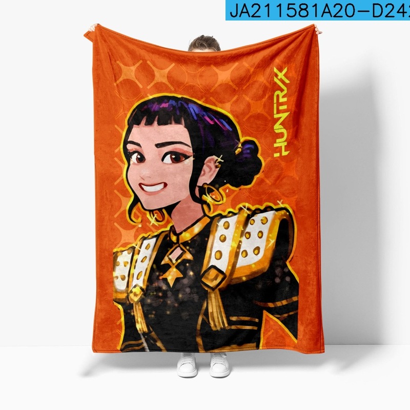 3D新品电影 K-POP 猎魔女团 毛毯午睡毯法兰绒印花保暖|undefined