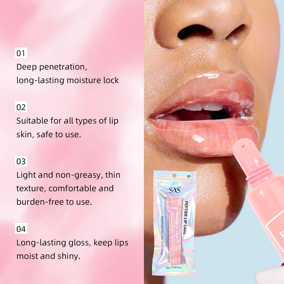 SAS Europa y los Estados Unidos transfronterizos spot lipstick líquido esmalte labial humectante sin tazas esmalte labial SAC210