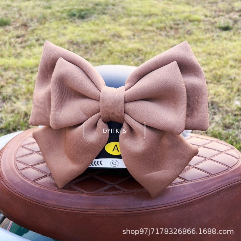 Electric Vehicle Decorative Bow, Cute Velcro Helmet, Motorcycle, Multi-Color Purple Series, Cross-Border Cute and Fun