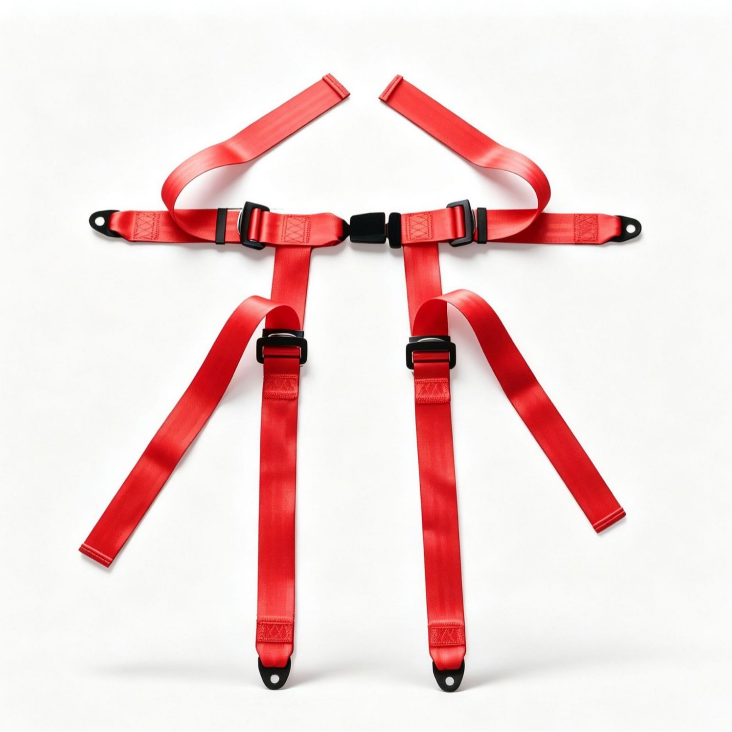 Go-kart seat with four-point safety belt, adjustable for children and adults, 3C certified amusement equipment