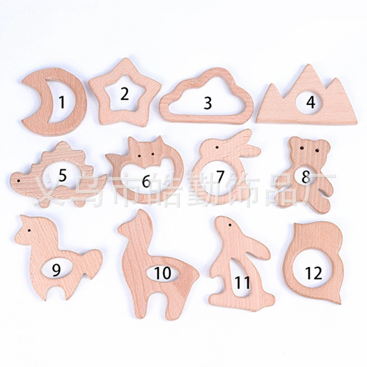 Children's wooden teether, toy, accessory, wholesale