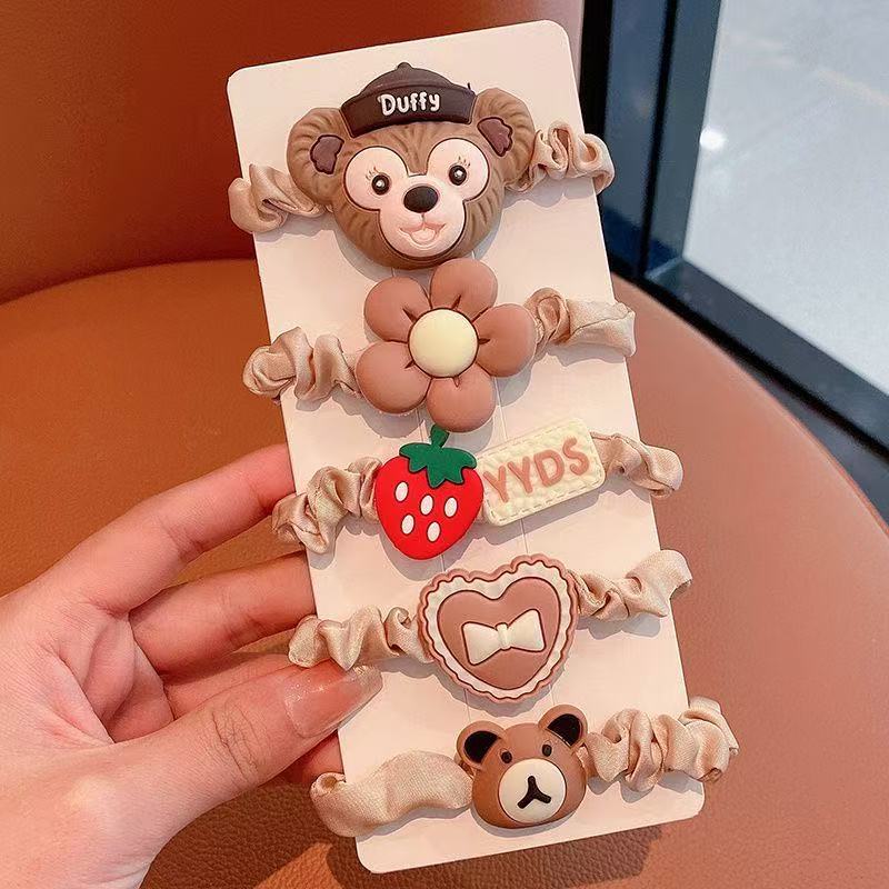 Mascarilla facial de alta elasticidad, lazo para el cabello, cola de caballo alta, cuerda para el cabello sin costuras para niños, no daña el cabello, banda de goma de cuerda para la cabeza para niñas