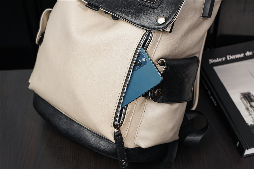 Mens Fashion Backpack Trendy Leisure Travel School Bag For Students_voghion.com