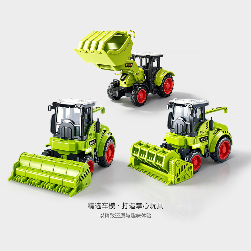 Wholesale Niele Captain Children's Harvester Toy Inertial Agricultural Tractor Model Fall-Resistant Car Farmer Wholesale Niele Captain Children's Harvester Toy Inertial Agricultural Tractor Model Fall-Resistant Car Farmer