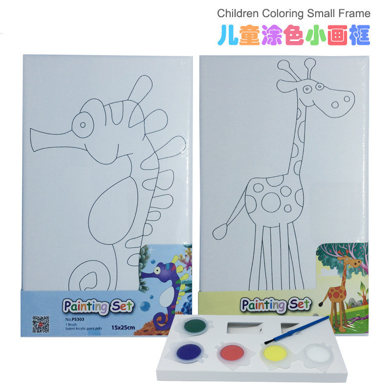 Tablero de colorear para niños con marco de fotos colorido, el fabricante suministra un juguete de caballito de mar para bebés, pizarra blanca creativa para colorear.