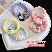 in甜美三丽鸥发绳KT猫少女心马尾头绳森系小肠圈百搭皮筋批发代发