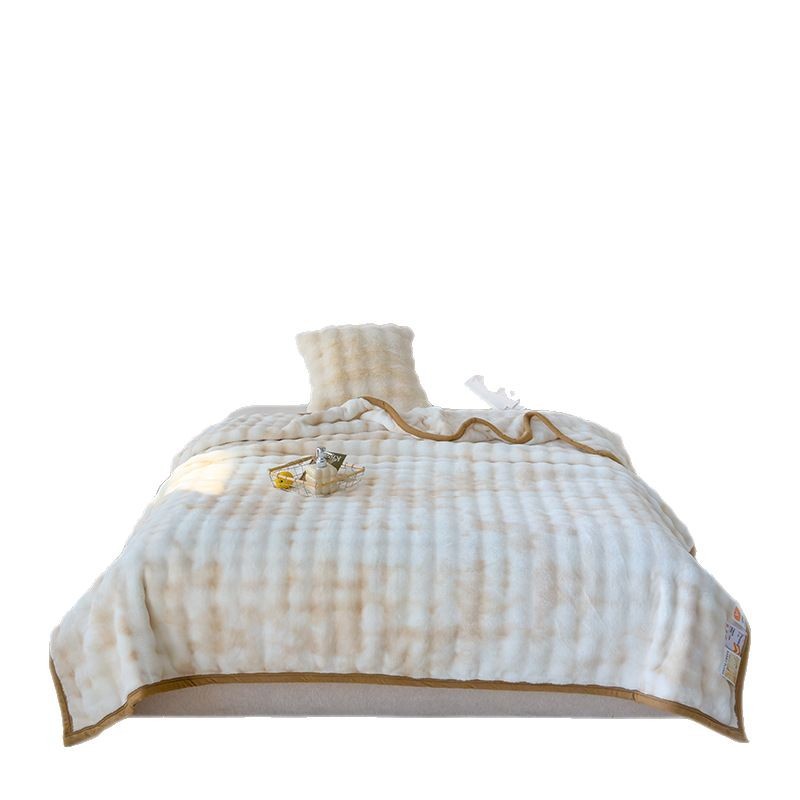 Manta de clase a Manta de lana de leche de primavera y otoño para madres y bebés Manta de lana Falai Manta de siesta Manta de regalo de aire acondicionado Manta de sofá