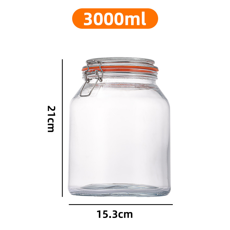 Tanque de almacenamiento de vidrio Tanque especial de almacenamiento de cáscara de mandarina Tanque sellado de vidrio Tarro de té embotellado de vidrio de grado alimenticio