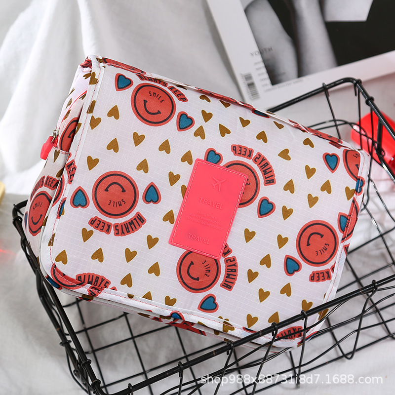 Bolsa de Aseo con Gancho de Poliéster Impermeable y Portátil para Viajes