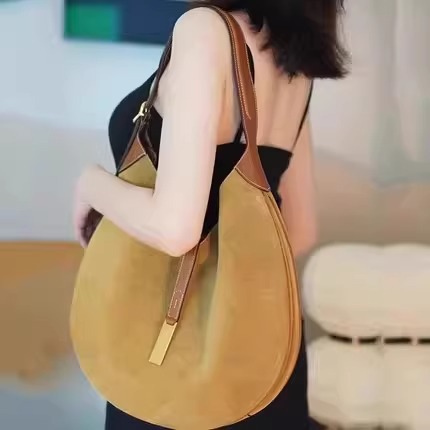 Suede khaki large round version customized