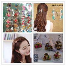 顶夹小抓夹 韩版时尚合金水钻发夹刘海夹一元二元店地摊小百货批