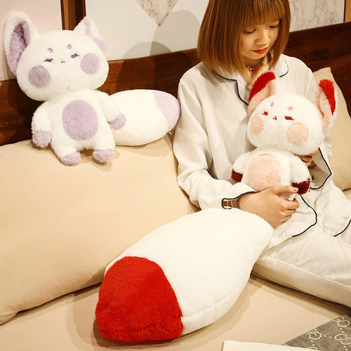 The same cute little fox plush toy doll with big tail fox doll birthday gift creative pillow