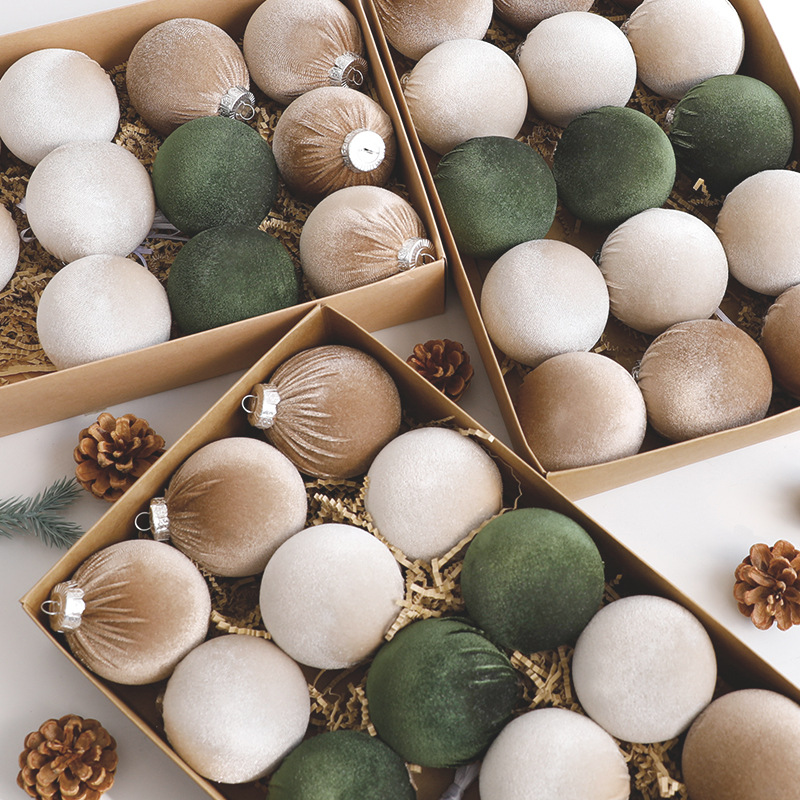 2025 nueva bola de Navidad hecha a mano bola de floquete colgante de Navidad colgante de árbol de Navidad floquete bola de Navidad bola especial