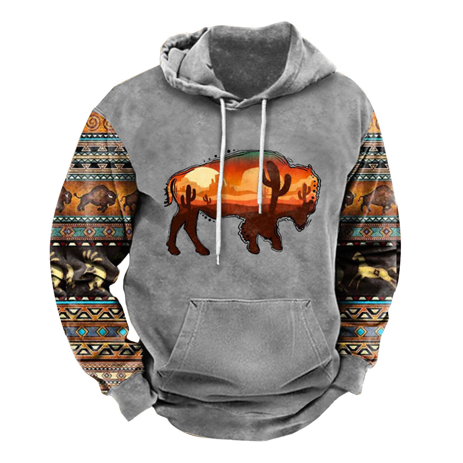 Men's Oversized 3d Printed Hip Hop Hoodie For Men Plus Size_voghion.com