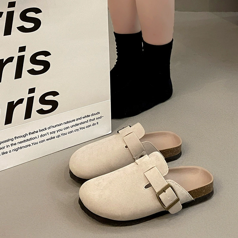 Новые обувь Birkenstock для женщин весна и осень, домашняя плоская подошва простая и модная верхняя одежда женская сумка-наконечник пол-slippers оптовая