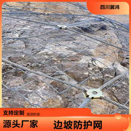 主动边坡防护网厂家不锈钢绳覆盖式帘网边坡防护落石拦截喷浆铁丝