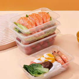 一次性打包饭盒长方形圆形塑料餐盒厂家外卖餐具快餐加厚汤碗带盖
