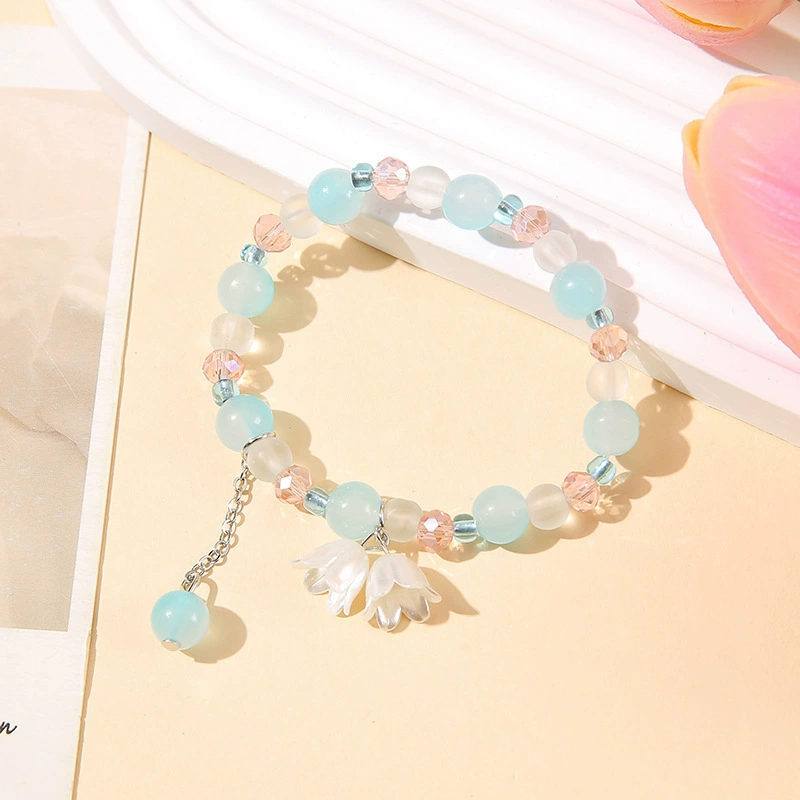Jingdezhen ceramic bead bracelet, handmade, elastic, gift boxed (OPP)