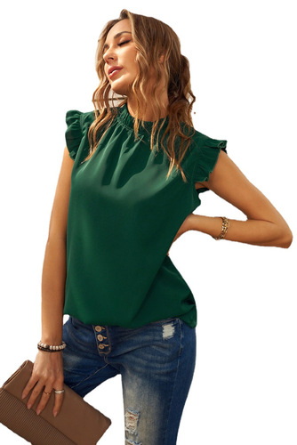 2024 European and American Summer New Solid Color Simple Casual Sleeveless Top Amazon European and American Women's Clothing Foreign Trade