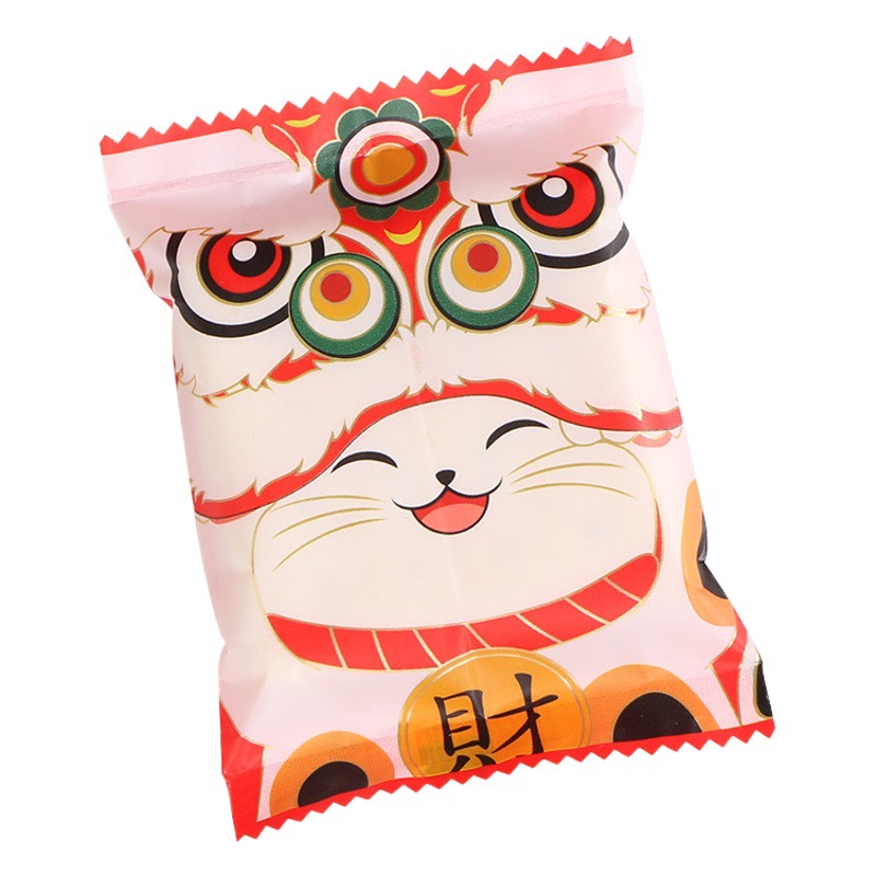 Año nuevo copo de nieve bolsa de vaca bolsa de dulces máquina de sellado Bolsa Nacional marea bolsa de galletas bolsa de turrón sello