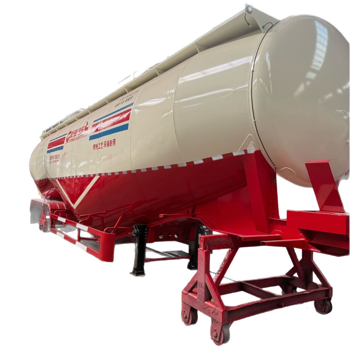 Sales of 55 Cubic Bulk Cement Tank Dry Mixed Mortar Tank Hanging Powder Tank Truck Export Export Cement Tank Truck Cross-Border