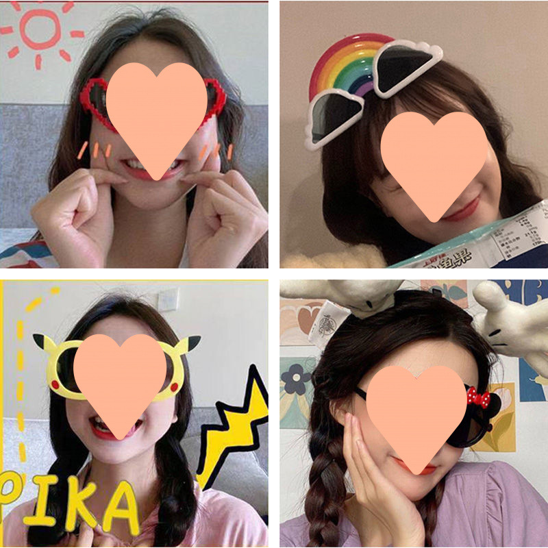 Divertido gafas de sol bodas damas de honor fotos accesorios de boda fiesta de cumpleaños gafas de escultura de arena gafas en línea gafas extrañas