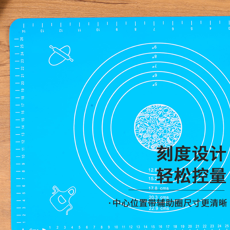 Food kneading mat, baking thickened silicone dumpling mat panel and dough mat, household chopping board rolling mat