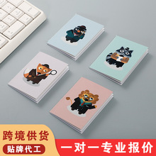 卡通动物高颜值学生笔记本定制mini口袋式小本子幼儿园奖品小礼物