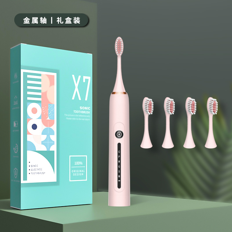 X-7 핑크 칫솔모 4개