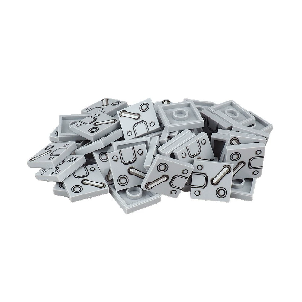 Cross-border iron circle pipe pattern printed building blocks 3068bpb1931 parts military equipment small particle toys