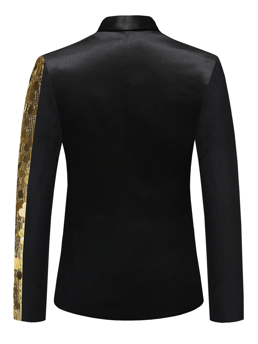 Costume da ballo con blazer e paillettes da uomo, nuovo per Halloween, costume da presentatore, europeo e americano, transfrontaliero_voghion.com