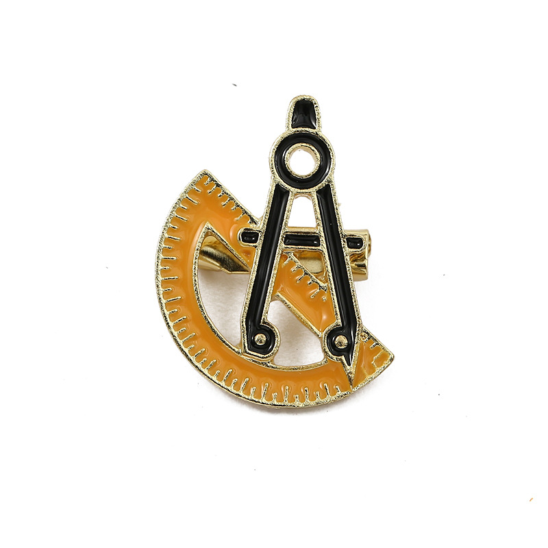 9g Weight Brooches Classification Daily Occasion Alloy Material Geometric Pattern Unisex Gender Stoving Varnish Design Retro Style Retro Pin Geometric Alloy Stoving Varnish Unisex Brooches 6
