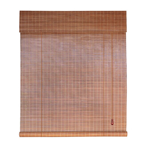 Outdoor mildew-proof roller blinds Balcony lifting blackout punch-free curtains Hotel restaurant tea room decorative ceiling bamboo curtains