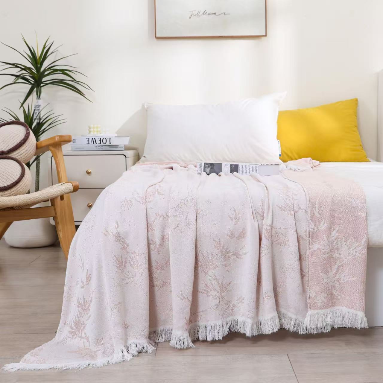 태슬 핑크 대나무 150*200cm