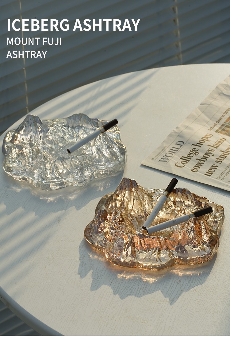700g Weight Ashtray Home Textiles & Decor Type Glass Material Casual Elegant Glam Solid Color Glass Artificial Decorations
