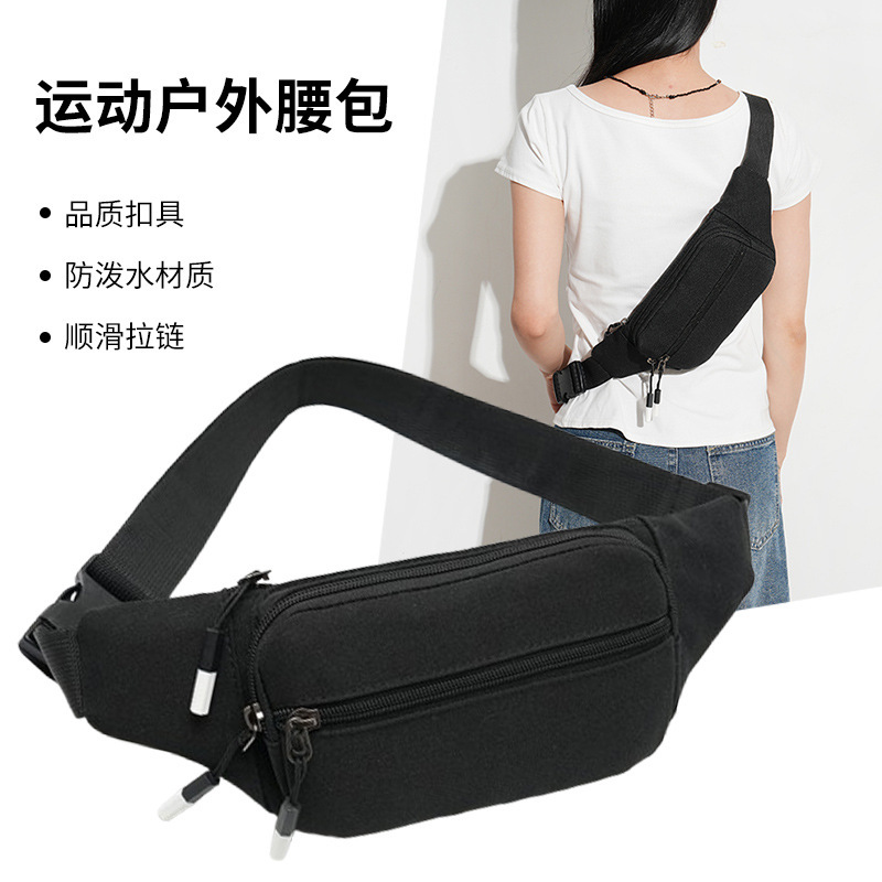 Cross-border Solid Color Waist Bag Multi-pocket Large Capacity Sports Running Multifunctional Mobile Phone Chest Bag Large Capacity Crossbody Bag Cross-border Solid Color Waist Bag Multi-pocket Large Capacity Sports Running Multifunctional Mobile Phone Chest Bag Large Capacity Crossbody Bag