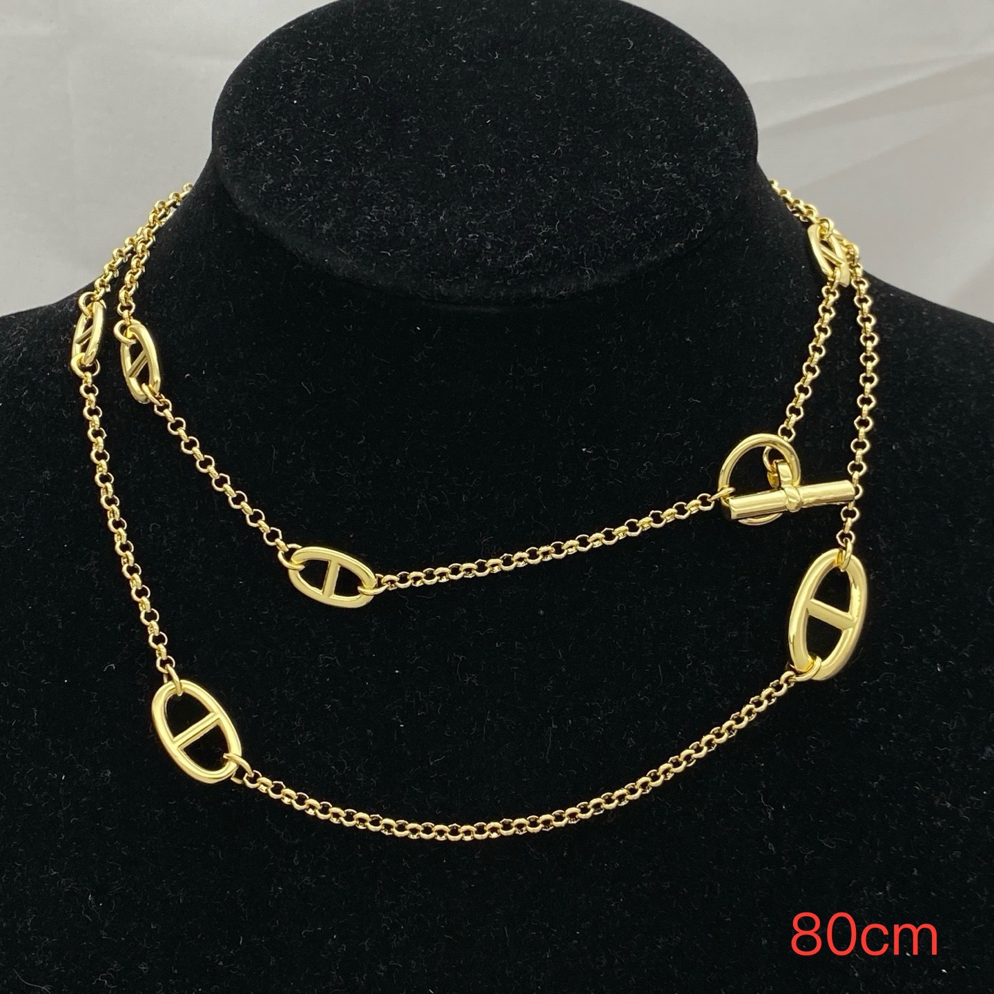 Hoogwaardige, gepersonaliseerde, veelzijdige ketting in Hermès-stijl met varkensneusdesign, Europees-Amerikaans ontwerp, eenvoudig en modieus, voor