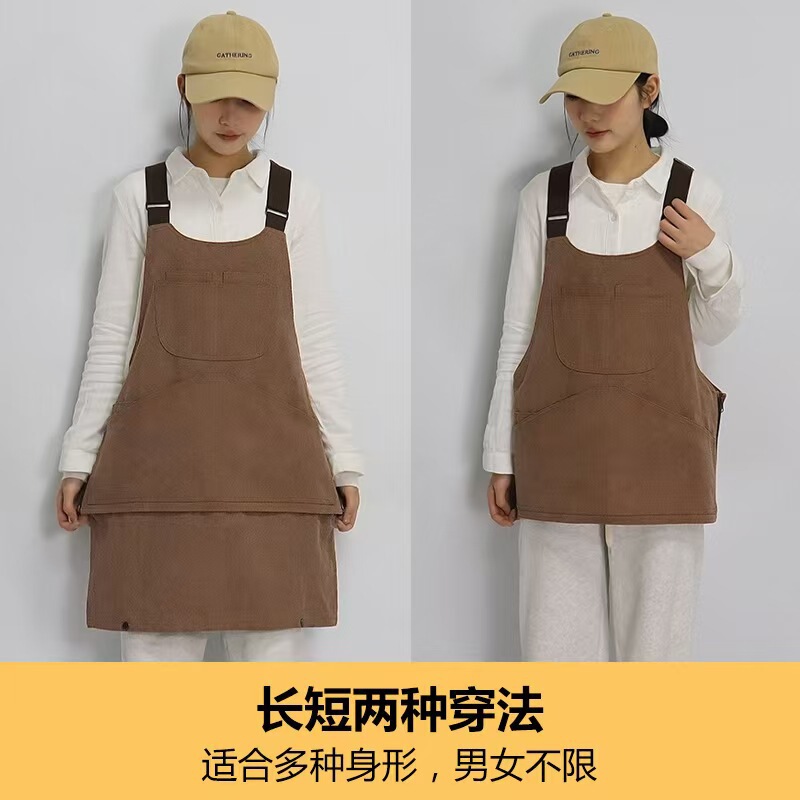 Cross-Border Canvas Apron, Outdoor Gardening Vest, Picnic Camping Meal Vest-Style Workwear Apron, Custom Logo