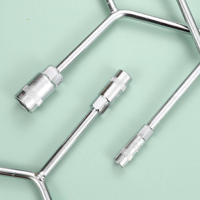 Llave de zócalo tipo Y cromada de fábrica Llave de tres horquillas alargada Herramienta de reparación de llave hexagonal de 3 cabezas