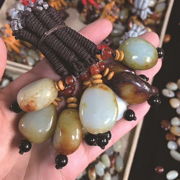 Polished stone jade