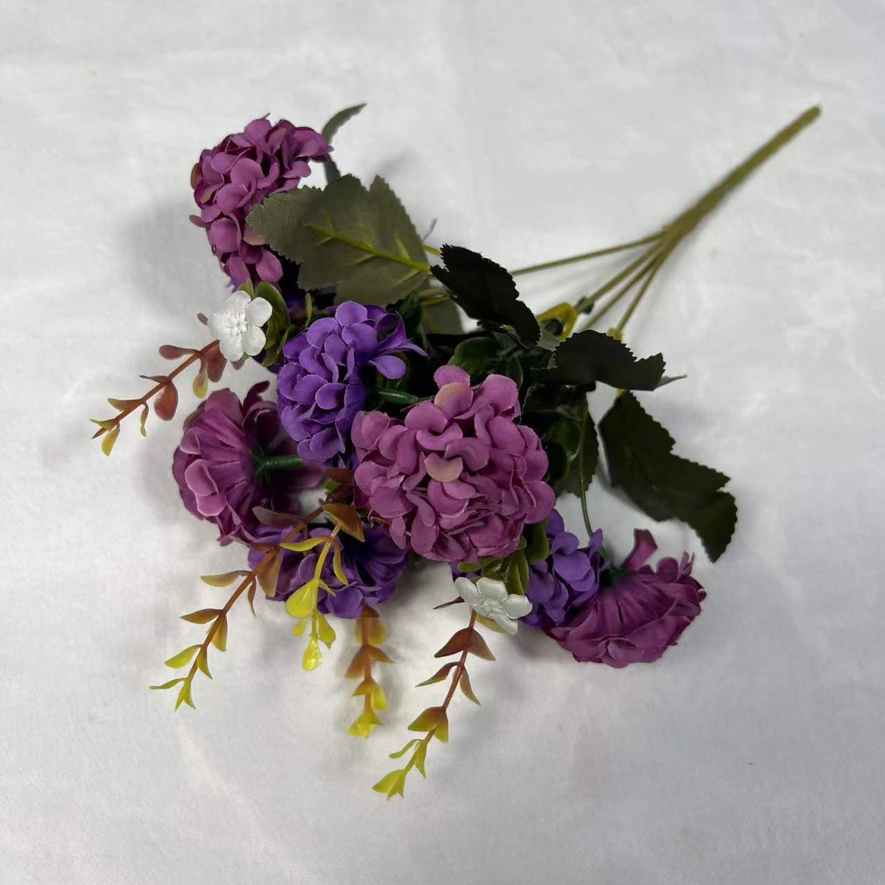 Hortensia artificial 10 cabezas, bola fortuna, decoración hogar, sala, dormitorio, estudio, flor de seda, arreglo floral.