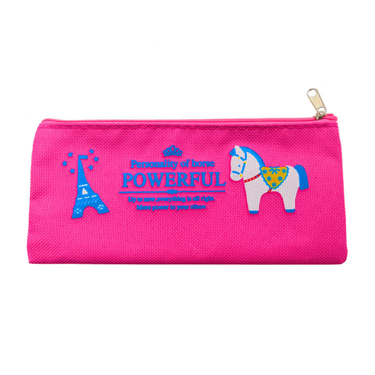 Bolsa de lápiz creativa de caricatura coreana encantadora bolsa de cambio de cremallera de Oxford bolsas de papelería bolsas de lápiz de papelería