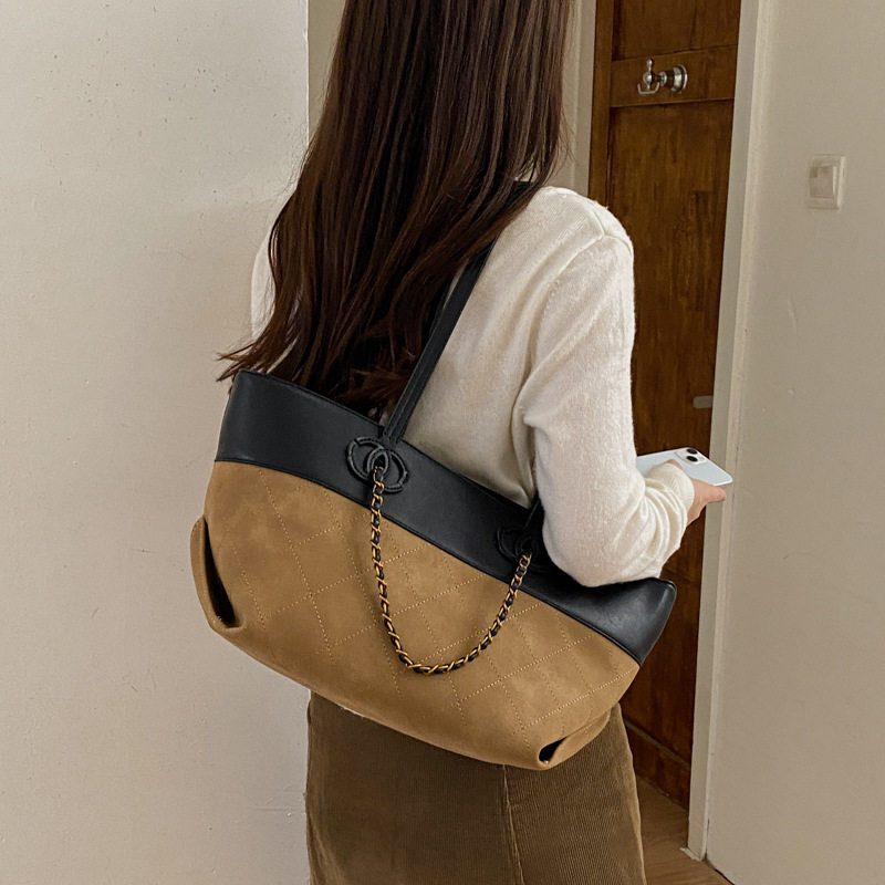 Túi tote nữ da PU cao cấp thiết kế tối giản dáng shopping bag dung lượng lớn đi làm — Màu vàng nâu không có mặt dây chuyền, Màu xanh lá cây không có mặt dây chuyền, Màu xám không có mặt dây chuyền, kaki không có mặt dây chuyền chi tiết 24