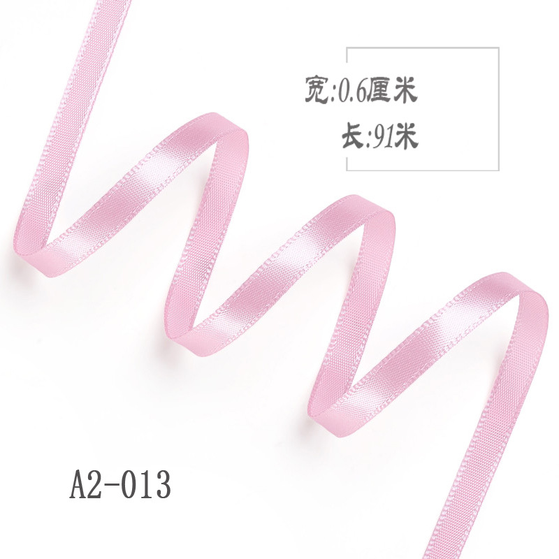 6mm poliéster con arco DIY cinta boda etiqueta marcador ropa cuerda de satén caja de regalo embalaje cinta delgada