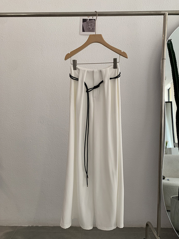 Omalai ハイエンドドレープスーツパンツ女性のための秋のハイウエストデザインカジュアルワイドレッグパンツ卸売 4088|undefined
