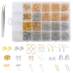 Cross-border best-selling new earplugs handmade earrings accessories DIY earring making kit earring hook accessories set